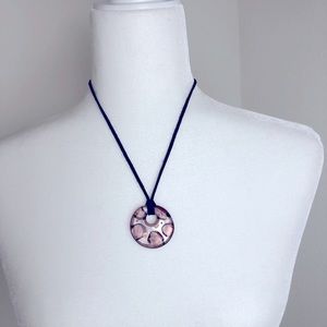 Painted pendant necklace